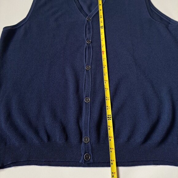 NEW Ferrante Men's 100% Merino Wool Blue Vest Size 54/ XL - Picture 11 of 13